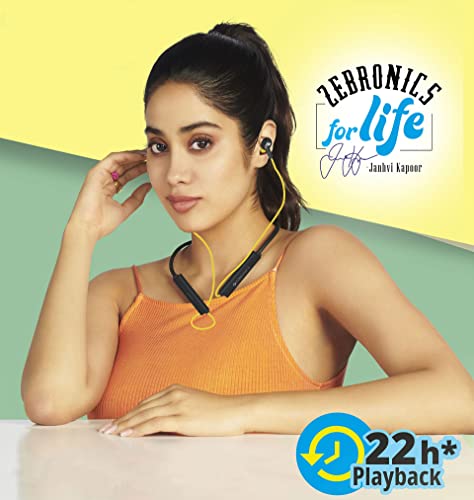 Image of Zeb Yoga 4 Extra EARTIPS Call Function, BTV5.2,Call Function,Flexible Neckband,Built-in Rechargeable Battery,Flexible Neckband