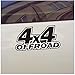 WYZDGTD 4X4 Off Road Text Decals Autocollants de Voiture imperméables et réfléchissants 2Pcs 18.5X9.5 Cm