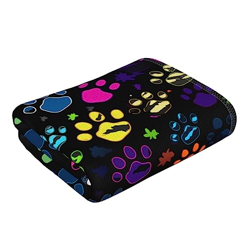 Abstract Colorful Dog Paw Print Hand Towels Animal Face Towel Soft Guest Towel Portable Kitchen Tea Dish Towels Washcloths Bathroom Decor Housewarming Gifts 15.7" X 27.5" #TOP5