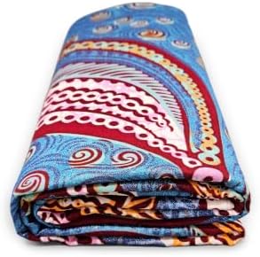 African Fabric 100% Cotton 6 Yards African Ankara Print Kente Gold Stamping Fabric (5A4-2) — view 3