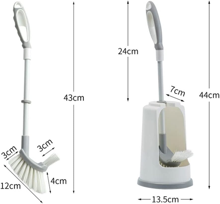 Toilet Brush Holder Toilet Bowl Brush Toilet Brush Holder, Toilet Bowl Brush Holder with Long Handle, Toilet Brush with Durable Scrubbing Bristles for Bathroom Toilet Brush Toilet Brush with Holder