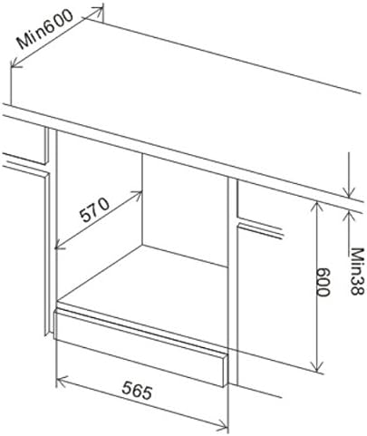 Empava 24-inch Electric Single Wall Oven installation dimensions diagram