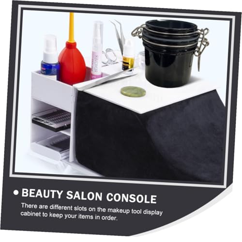 Console acrylique blanche pour greffe de cils Alipis à compartiments