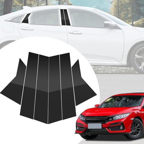 SKYLOTEC Window Pillar Cover Stickers for Honda Civic 2016-2021