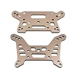 MGHGFYTAS Compatible con MJX para Hyper Go 1/7 7303 RC Mejora para Coche RC Modificación Piezas Accesorios Placa Metálica para Torreta De Amortiguación Accesorios Coches RC(Champagne Gold)