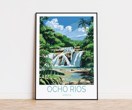 Generic Ocho Rios Poster Print, Jamaica Ocho Rios Wall Art, Travel Home Decor, Jamaica Prints, Unframed #11, white