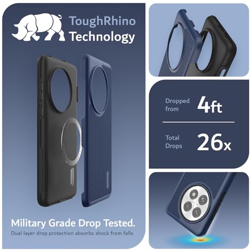 Image of TUDIA MergeGrip [Magsafe Compatible] for OnePlus 13 Back Cover 5G (2025) - [Military Grade Drop Tested] Dual Layer Shockproof Slim Heavy Duty Tough Phone Case - Indigo Blue