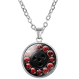 robby bubble  CAR-TOBBY Naruto Anime Glas Cabochon Schwarz Halskette Anhänger Halsketten für Herren Geschenke Dropshipping-In Kette Halsketten - H07