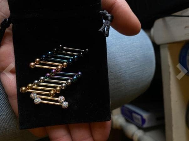 VCMART 12mm-18mm 14G Tongue Rings Nipple Straight Barbells Surgical Steel Body Piercing Jewelry - Image 6