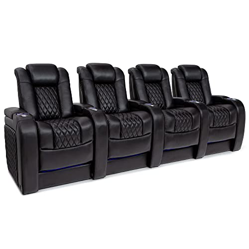 Seatcraft Diamante BACKROW Home Theater Seating Black Row of