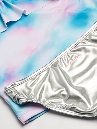 Image of Calvin Klein Girls' One-Piece and Two-Piece Bikini Swimsuits with UPF 50+ Sun Protection, Quick Drying Bathing Suit