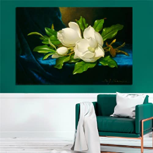 Affiches mur imprime art toile magnolias bleu salon pépinière