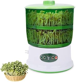 MXBAOHENG Bean Sprouts Machine Automatic Bean Sprouts Maker Seed Sprouter with Water Storage Pressure Plate (3 layers)