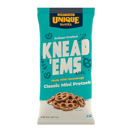 Unique Snacks Knead 'Ems Sourdough Mini Pretzels – 3 Pack,