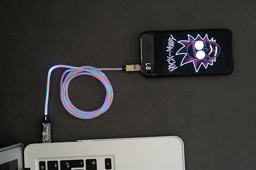 Cable Lightning de Rick And Morty para iPhone iPad auriculares Bluetooth y tabletas 7