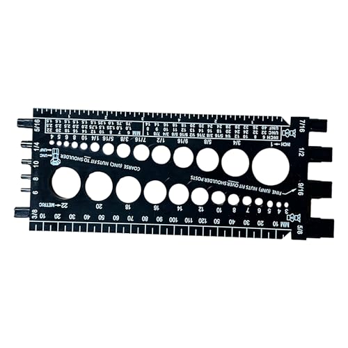 Strumento di dimensioni calibri – Filettatura, Ergonomico, Tester Bullone, Misuratore Manuale Multifunzionale, Per Appassionati Professionali E Del | Multipurpose Outdoor Indoor Utility