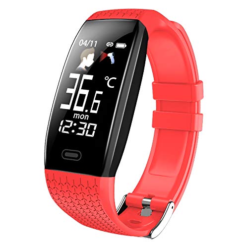 VKBAND Bracelet de surveillance de température avec moniteur de fréquence cardiaque, bracelet de fitness étanche avec compteur de pas, compteur de calories, podomètre Cover
