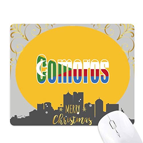 Tapis de souris Comores nuit de Noël en caoutchouc accessoire bureau durable