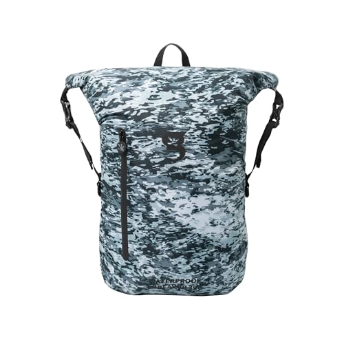 Image of geckobrands Lightweight 30L Waterproof Backpack - Lightweight Watertight Outdoor Bag Hiking Traveling Light Water Activities