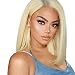 Beauhair 613 Bob Wig Brazilian Straight Lace Front Wig Blonde Human Hair Wigs 4×4 Lace Front Bob Wigs 130% Density Pre Plucked With Baby Hair Virgin Human Hair (8 inch)