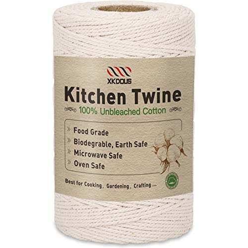 XKDOUS 476ft Butchers Cooking Twine, 100% Cotton Kitchen Twine String, 2mm Cotton for Roasting, Trussing Poultry, Baking & Crafting by XKDOUS - Used condition - US$6.92