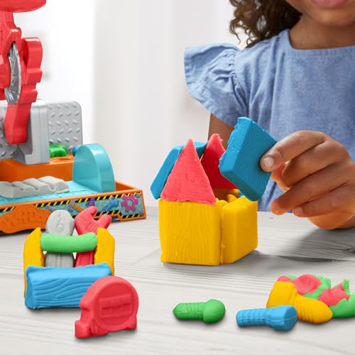 Play-Doh Stamp & Saw Tool Bench Playset, Construction Toys for Boys & Girls 3 Years & Up, Kids Arts & Crafts by Play-Doh - Image 7