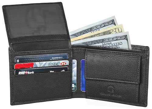 Image of WildHorn Rfid Protected Leather Wallet For Men, Black