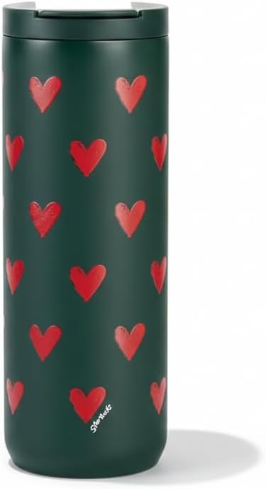 Starbucks Stainless Steel Tumbler 16 oz Valentine’s Day Design | Double-Wall Insulated Giftable Reusable Travel Drinkware