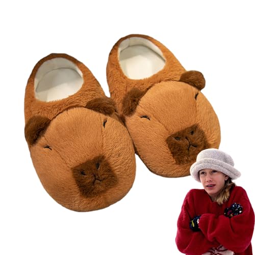 Capybara Animal Slippers - Plush Fuzzy Cute Non Slip Funny Slippers - Christmas Winter Bedroom Shoes - Gifts3