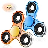 Fidget Spinner 2 Pack for Adults, Sensory Fidget Spinners for Kids 8-12 with ADHD Autism, Anxiety Stress Relief Fidget Toys Adults,Birthday Party Favors Gifts Classroom Prize for Kids
