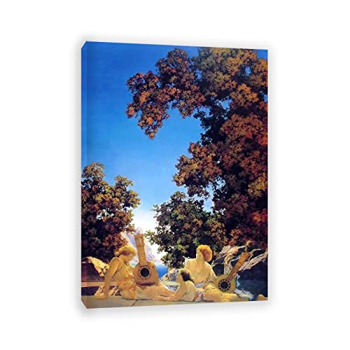 Tableau sur toile Maxfield Parrish Interlude encadré 60x85cm impression paysage