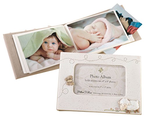 Lillian Rose Photo Album with Photo Frame On Cover, Little Lamb, 4.75
