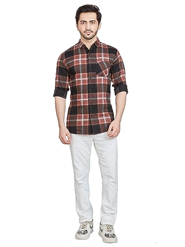 Image of BE ACTIVE Cotton Casual Checks Shirts for Men|| Casual Shirts for Men|| Mens Casual Shirts Full Sleeve