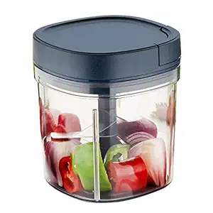 XMART INDIA 900ML Chopper Handy Chopper XL for Chopping, Mincing and Whisking with 5 Stainless Steel Blades and 1 Plastic Whisker