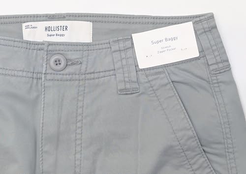 Hollister Men's Stretch Twill Super Baggy Cargo Pants HOM-372