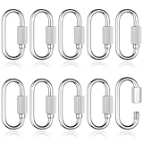 Aihoom 10pcs Petits Mousquetons en Acier Inoxydable 3.5mm avec Vis, Maillons Rapides pour ...