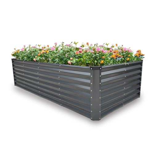 GARDMAX 8x4x2FT Galvanized Raised Garden Bed Kit