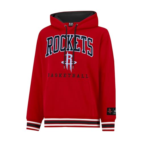 Ultra Game Mens NBA Official Premium Quality MVP Hoodie Sweatshirt, Houston Rockets, Team Color 2, Large