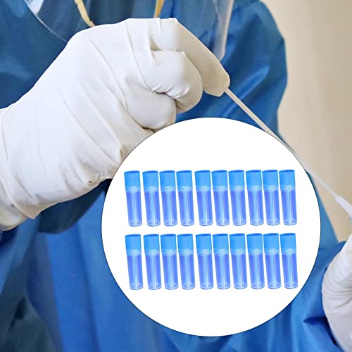 Generic Recipientes de fecal de 20 peças, chapéu ml de garrafa de amostra, tubos com colher, para fe