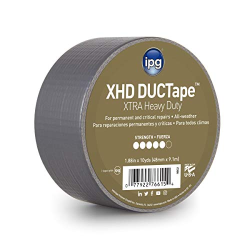 Image of IPG XHD DUCTape, Extra Heavy Duty Duct Tape, 1.88 inch x 10 yd, Silver (Single Roll)