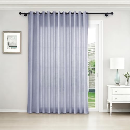 Extra Wide Linen Curtains, 120 Inch