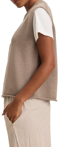 Velvet by Graham & Spencer Women's Paola Cotton Cashmere Sweater Vest by Cleo Wade2