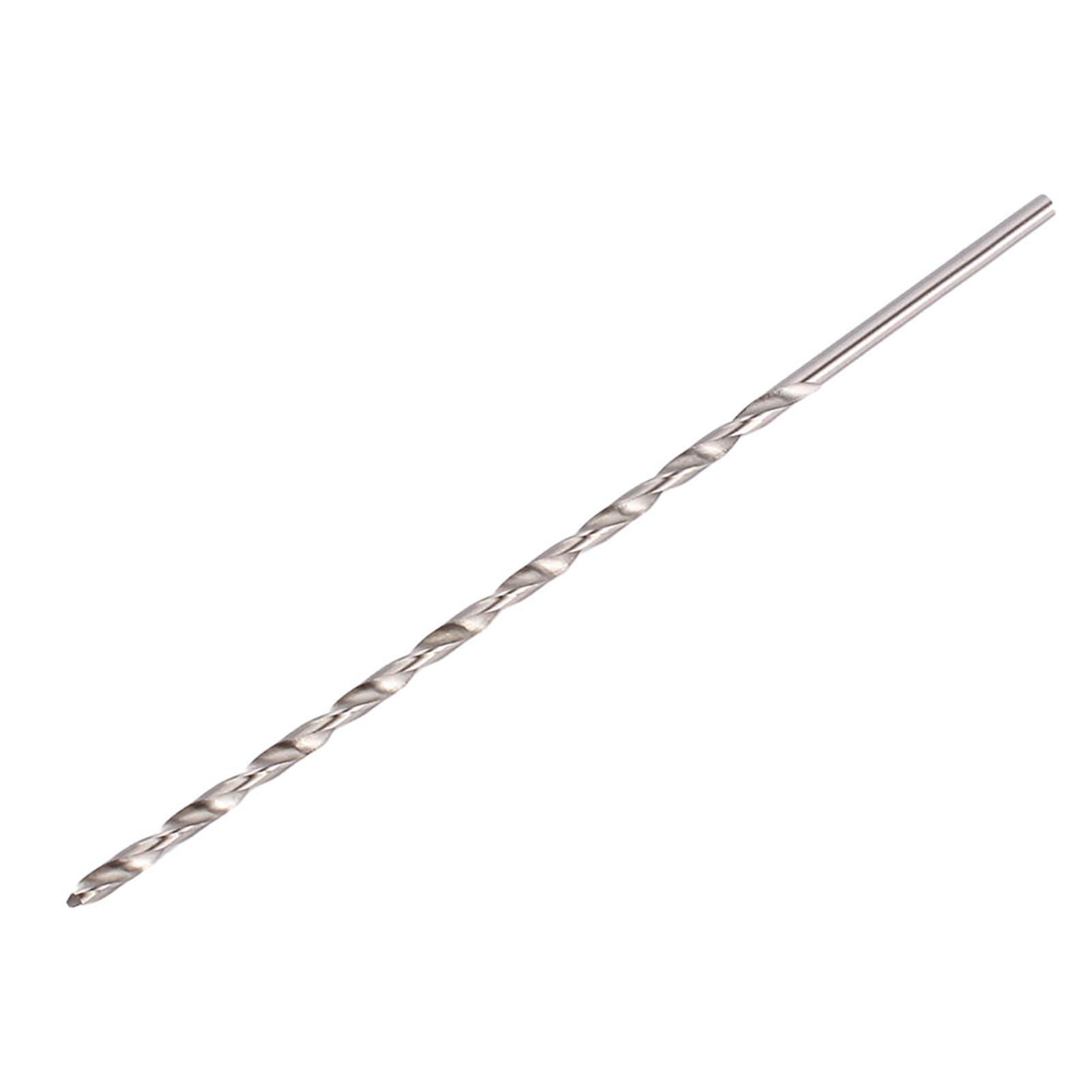 Punta da trapano in acciaio super rapido extra lunga da 4 mm per legno - Lunghezza 200 mm per foratura rapida