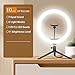 10" Desk Ring Light with Tripod Stand, 3 Light Modes & 11 Brightness Level, Adjustable Selfie Phone Halo Light with Cell Phone Holder for Video Recording, Makeup, Computer Laptop Zoom Meeting