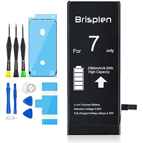 Brisplen 2360 mAh Battery for iPhone 7 with Kit and Waterproof Film Cover