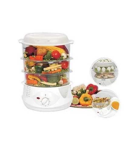 Skyline VT-7063 800-Watt 3 Layer Food Steamer (Multicolour)