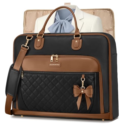 RAINSMORE Garment Bag for Travel Womens Hanging Suit & Dress