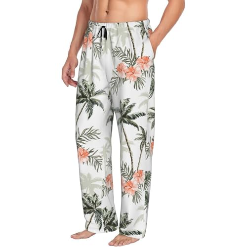 Vintage Palm Trees Mens Pajama Pants Comfy Lounge Pants Casual Pjs Bottoms2