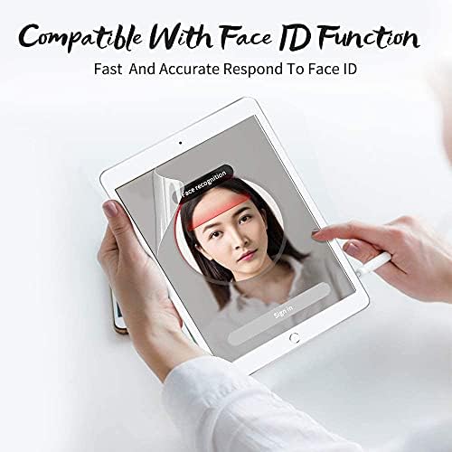 Junfire Matte Screen Protector for iPad 5th/6th Generation 2018/2017, iPad Pro 9.7 Inch, iPad Air 2, Anti Glare, Bubble-free PET Paper Texture Film, Support Face ID Apple Pencil Drawing As on Paper