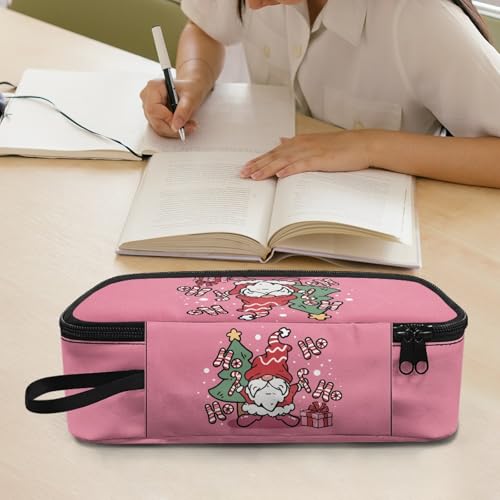 Image of Christmas Kids Large Pencil Case for Boys Girls Adorable Pencil Case,Cute Elf Pencil Bag for 2Nd 3Rd Children Pencil Container with Multi Slot Box Pencil for Back to School Gifts